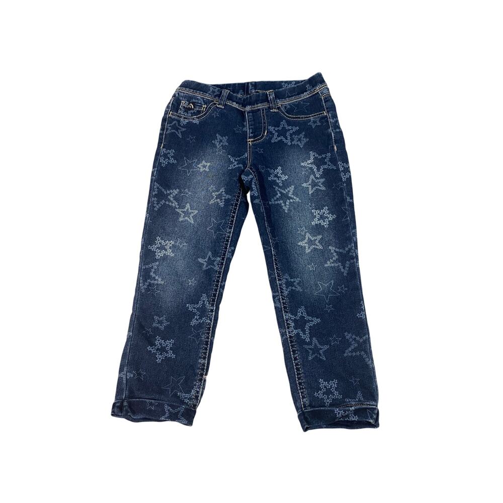 Jordache Star Print Cropped Denim Jean Jeggings Kid Girls Sz 6-6X